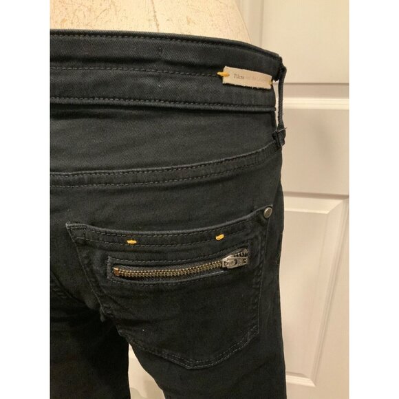 Pilcro and the Letterpress Dark Wash “Serif” Skinny Leg Black Jeans, Size 27 - Picture 6 of 8